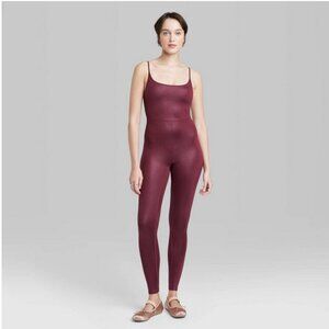 Wild Fable™ Women's Sleeveless Liquid Jumpsuit - Burgundy S